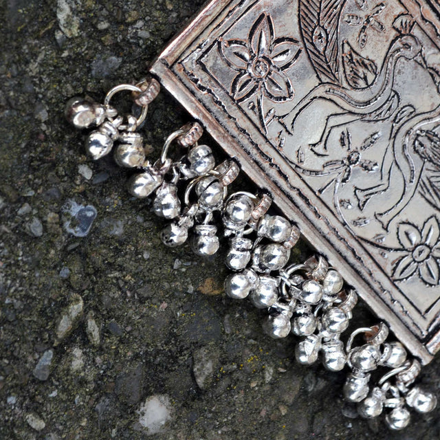 PEACOCK SILVER PENDANT jewelry necklace