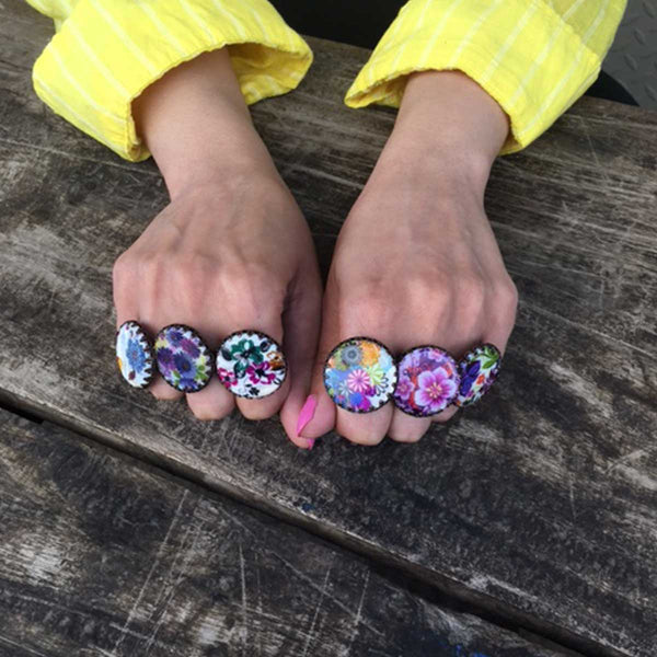 Flower Ring, adjustable size