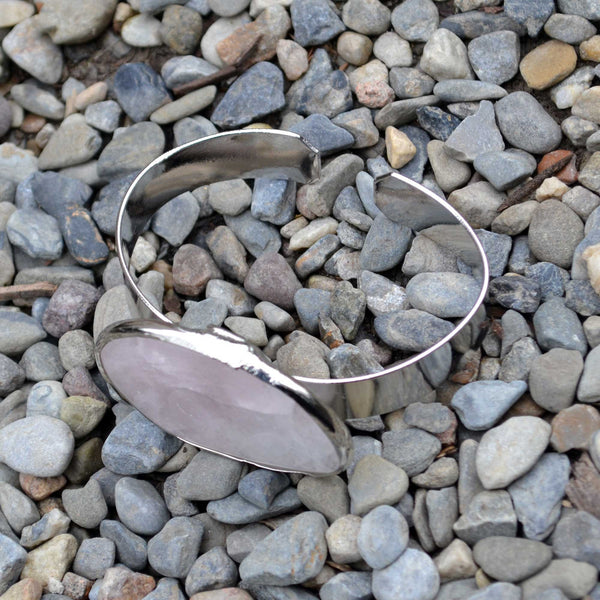 Baby Pink Silver Cuff - Naadz Jewelers