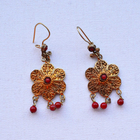 Arabian Flower Drop Earrings