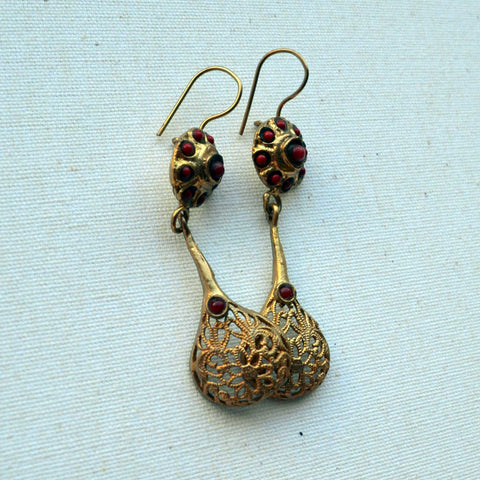 Arabian Gold Rain Drop Earrings