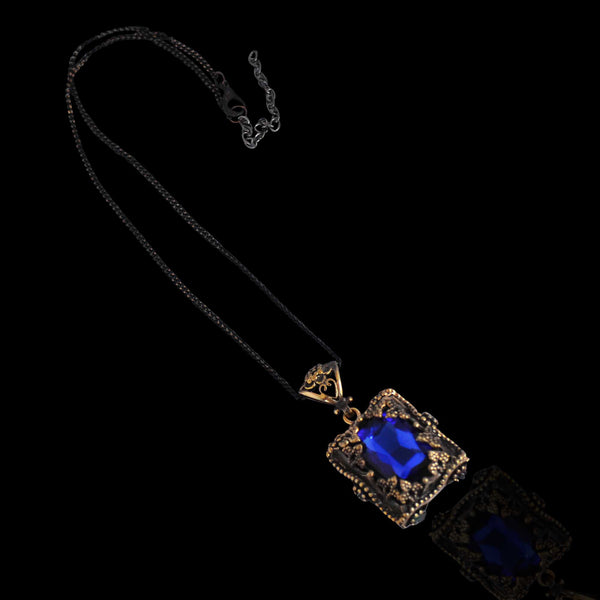 Glass Pendant in Blue - Naadz Jewelers