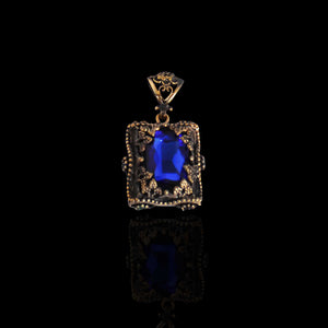 Glass Pendant in Blue - Naadz Jewelers