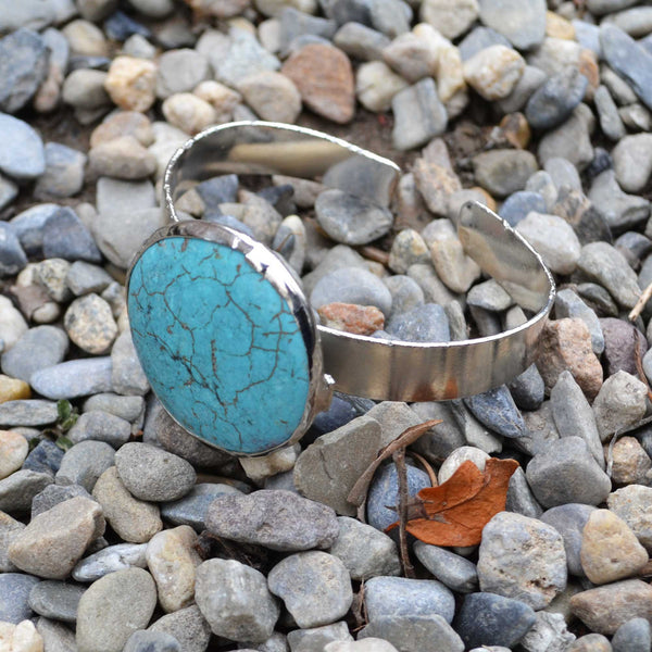 Turquoise Silver Cuff